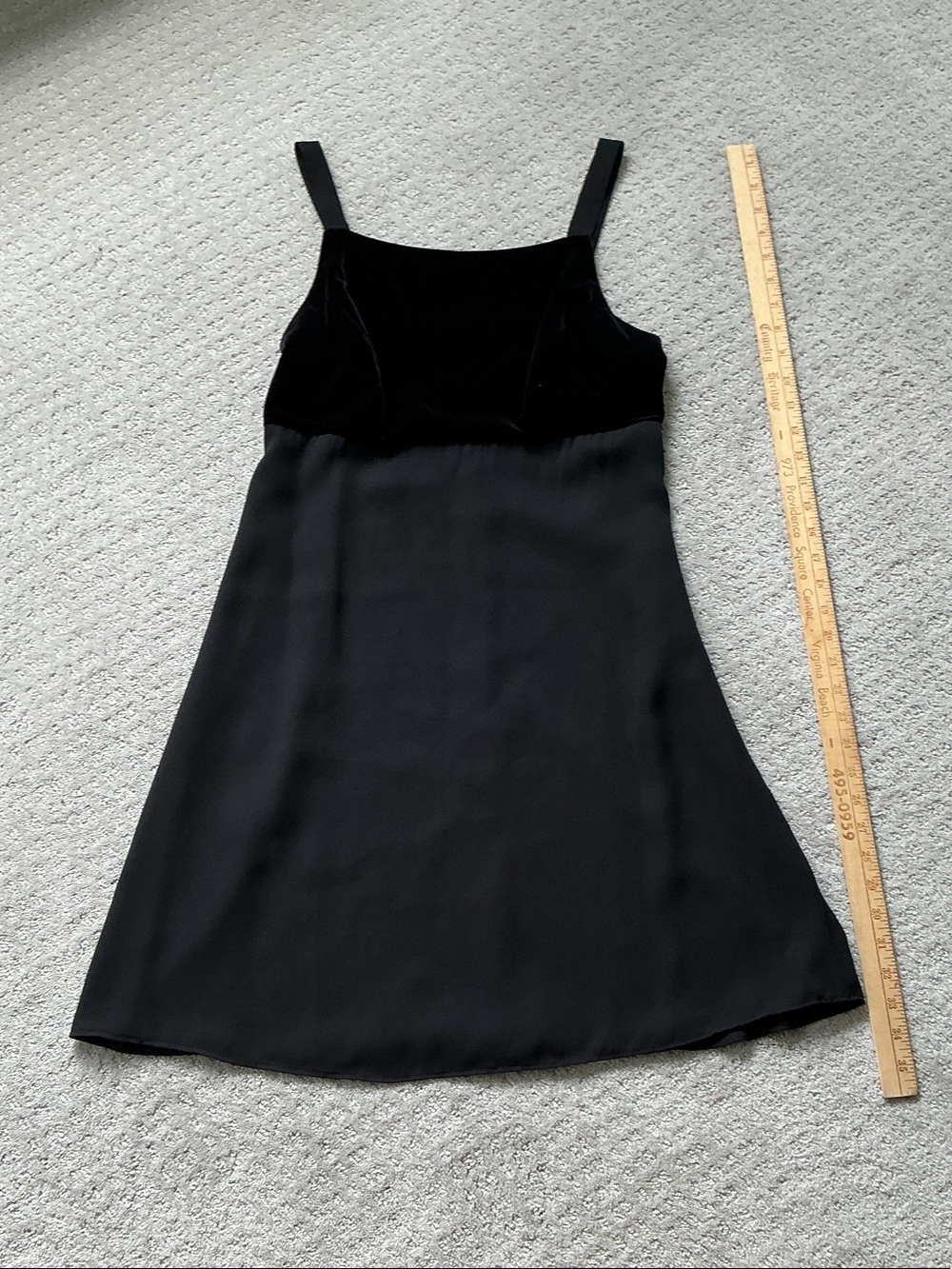 Rhapsody Black Velvet-Bodice cocktail Dress